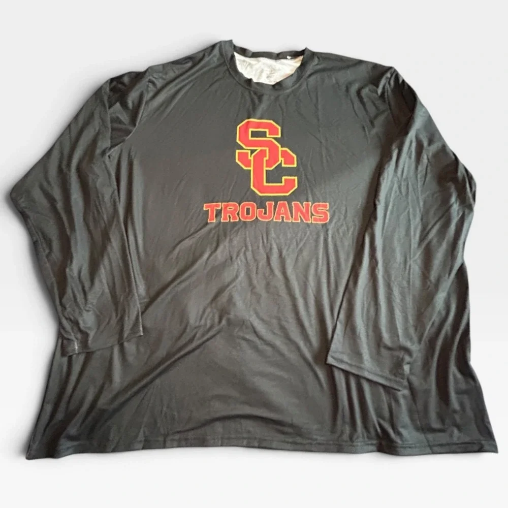 Holloway USC Trojans Long Sleeve Performance Shirt Mens 4XL black